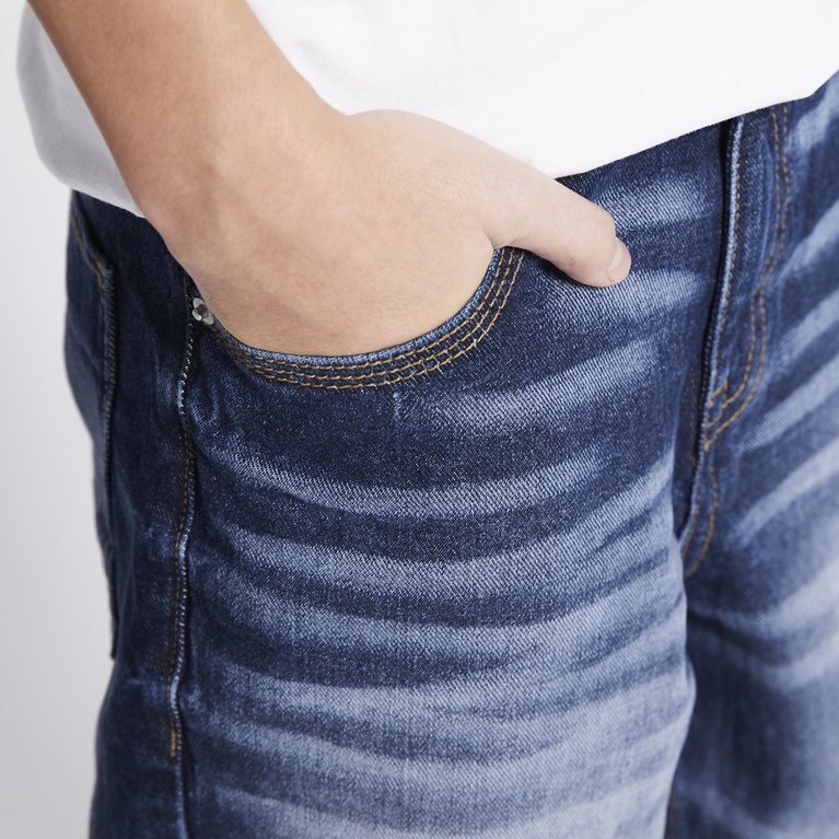 Mid waist wide Jeans "High contrast" Mid wash